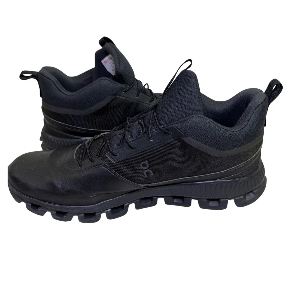 On Cloud Cloudroam Waterproof Mens 14 Black Hiking Running Sneaker Boots Black